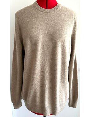Black Brown 1826 Cashmere Tan Color Sweater Sz M